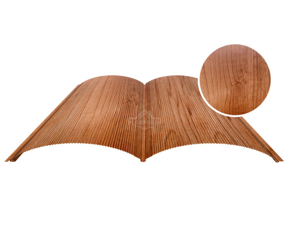 Блок-хаус с микрогофрой 0.5 Printech Светлое дерево