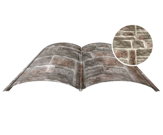 Блок-хаус с микрогофрой 0.5 Printech Камень песчаник