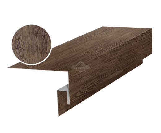 Околооконная фаска сложная (J-фаска) 50х50х200 для сайдинга Printech двусторонний Античный дуб