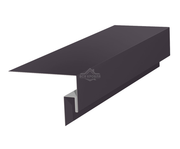 Околооконная фаска сложная (J-фаска) 50х50х200 для сайдинга Полиэстер RAL 8019