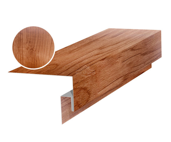 Околооконная фаска сложная (J-фаска) 50х50х200 для сайдинга Printech Светлое дерево