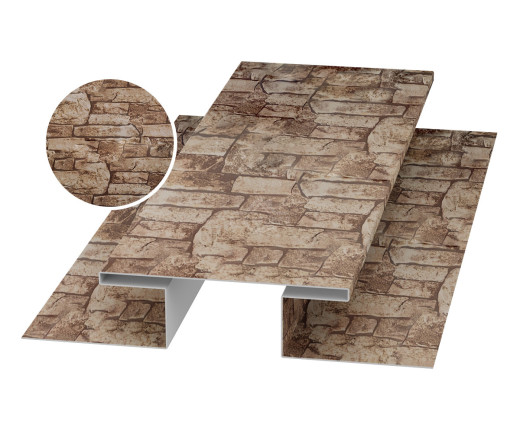 Планка стыковочная (H-профиль) 45х75х45 для сайдинга Printech Дикий камень