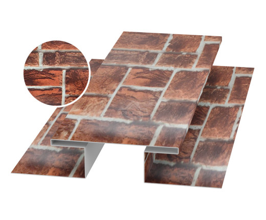 Планка стыковочная (H-профиль) 45х75х45 для сайдинга Printech Кирпич