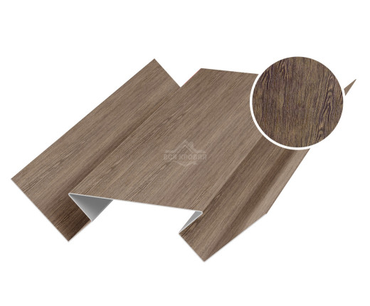 Угол внутренний 45х75х45 для сайдинга Printech Античный дуб