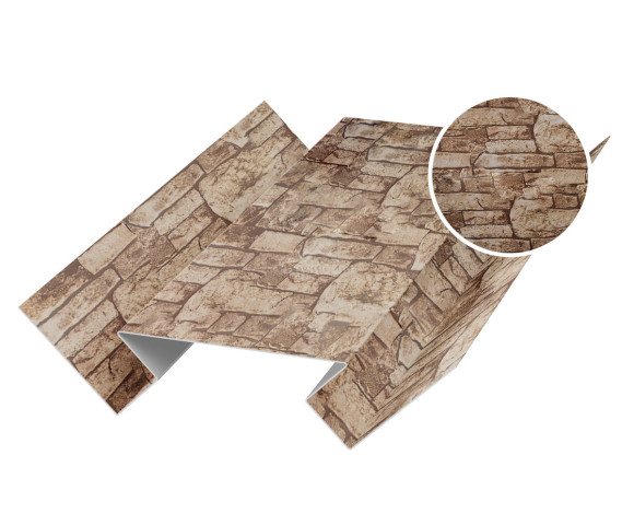 Угол внутренний 45х75х45 для сайдинга Printech Дикий камень