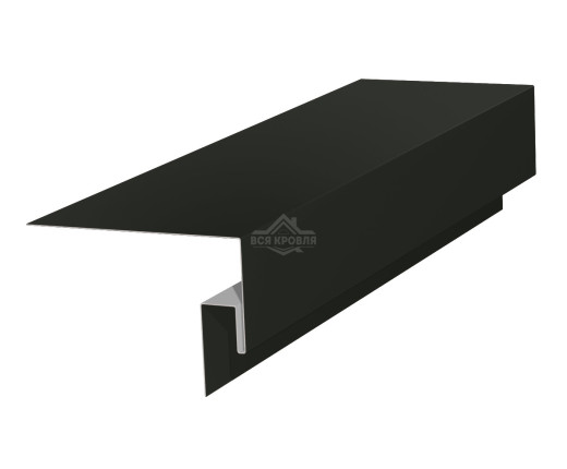 Околооконная фаска сложная (J-фаска) 50х50х200 для сайдинга Полиэстер RAL 9005