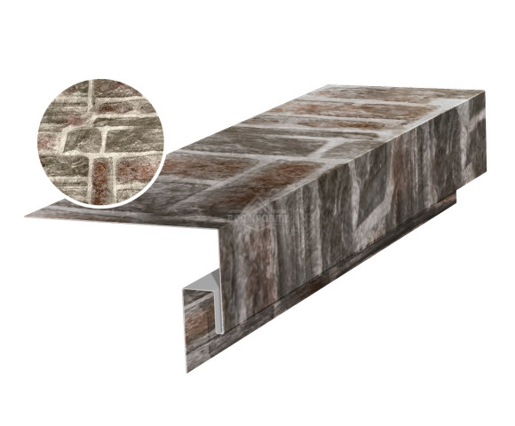 Околооконная фаска сложная (J-фаска) 50х50х200 для сайдинга Printech Камень песчаник