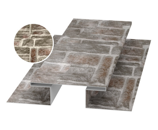 Планка стыковочная (H-профиль) 45х75х45 для сайдинга Printech Камень песчаник