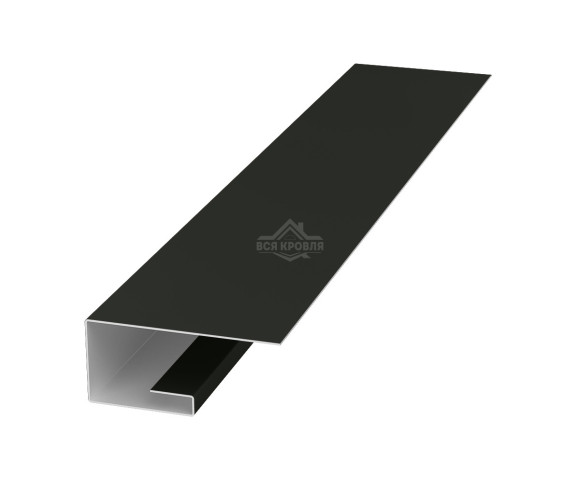 Планка завершающая (J-профиль) 45х20х25 для сайдинга MAT RAL 9005