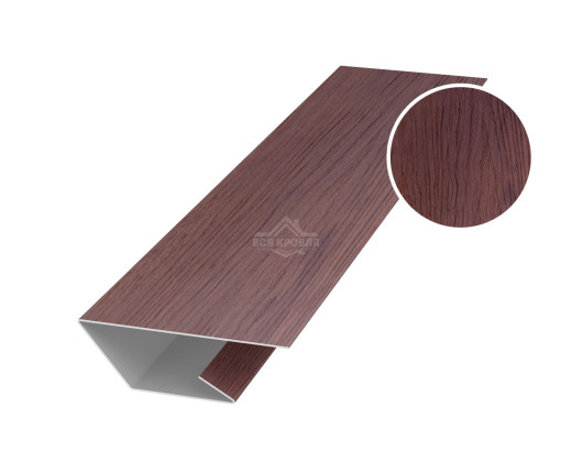 Планка стартово-финишная 50х20х20 для сайдинга Printech Темное дерево