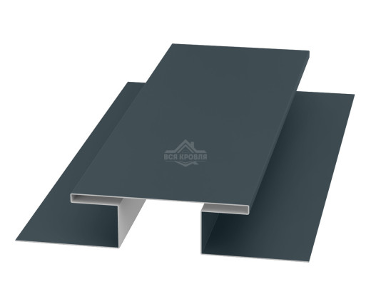 Планка стыковочная (H-профиль) 45х75х45 для сайдинга Полиэстер RAL 7016