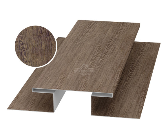 Планка стыковочная (H-профиль) 45х75х45 для сайдинга Printech Античный дуб