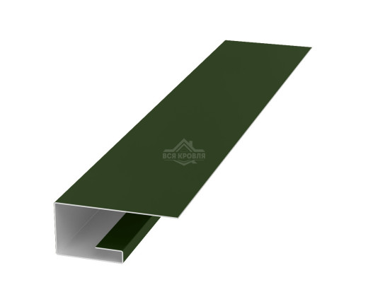 Планка завершающая (J-профиль) 45х20х25 для сайдинга Полиэстер RAL 6020