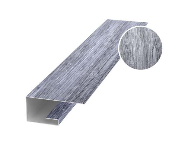 Планка завершающая (J-профиль) 45х20х25 для сайдинга Printech Дымчатый дуб