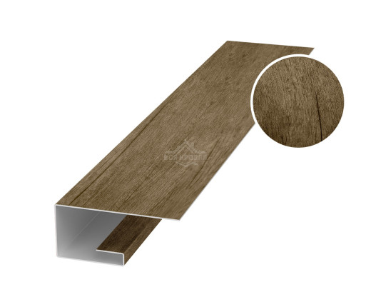 Планка завершающая (J-профиль) 45х20х25 для сайдинга Printech Винтаж темный