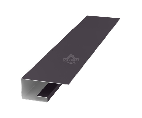 Планка завершающая (J-профиль) 45х20х25 для сайдинга MAT RAL 8019