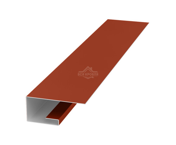 Планка завершающая (J-профиль) 45х20х25 для сайдинга Полиэстер RAL 8004