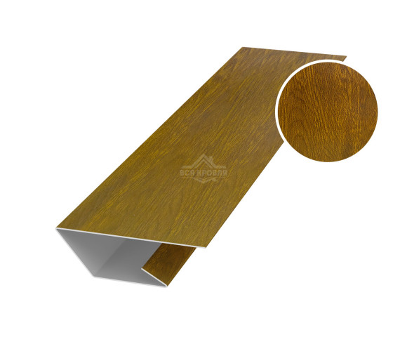 Планка стартово-финишная 50х20х20 для сайдинга Printech двусторонний Золотой дуб