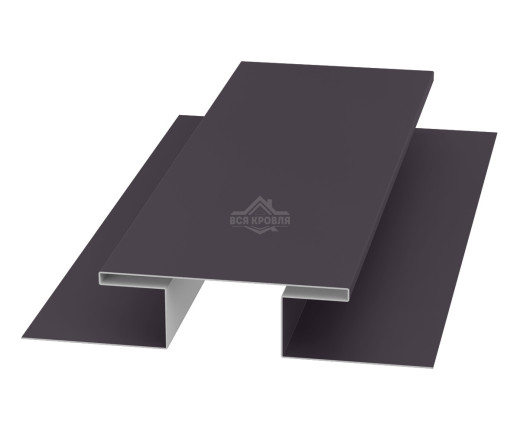 Планка стыковочная (H-профиль) 45х75х45 для сайдинга MAT RAL 8019