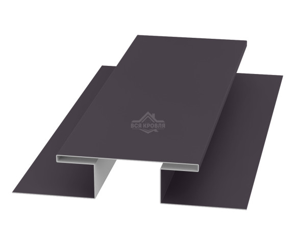 Планка стыковочная (H-профиль) 45х75х45 для сайдинга MAT RAL 8019