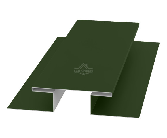 Планка стыковочная (H-профиль) 45х75х45 для сайдинга Полиэстер RAL 6020