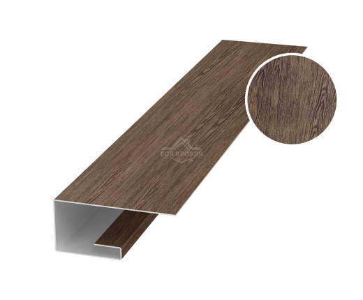 Планка завершающая (J-профиль) 45х20х25 для сайдинга Printech двусторонний Античный дуб