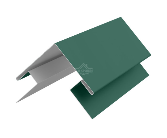 Угол сложный внешний 45х75х75х45 для сайдинга MAT RAL 6005