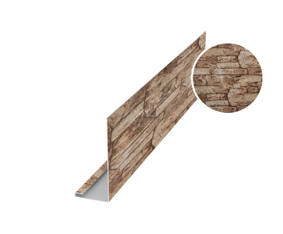 Планка лобовая 40х250 для сайдинга Printech Дикий камень