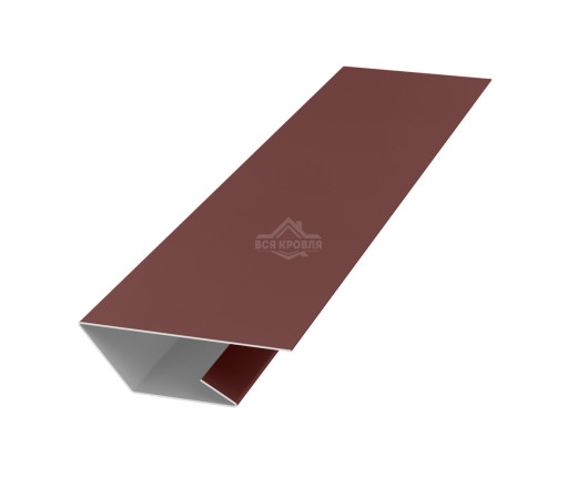 Планка стартово-финишная 50х20х20 для сайдинга MAT RAL 8017