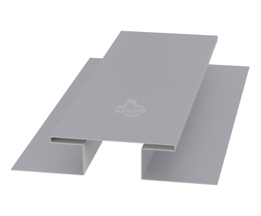 Планка стыковочная (H-профиль) 45х75х45 для сайдинга Полиэстер RAL 7004