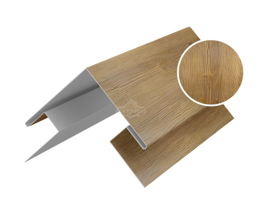 Угол сложный внешний 45х75х75х45 для сайдинга Printech Каштан