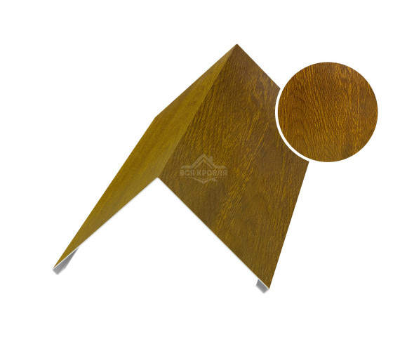 Угол внешний 75х75 для сайдинга Printech двусторонний Золотой дуб