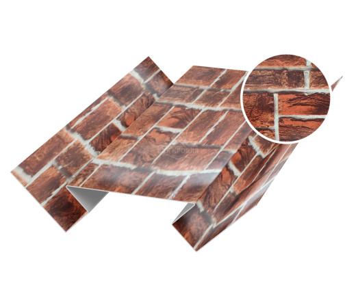 Угол внутренний 45х75х45 для сайдинга Printech Кирпич