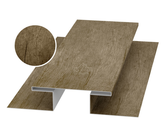 Планка стыковочная (H-профиль) 45х75х45 для сайдинга Printech Винтаж темный