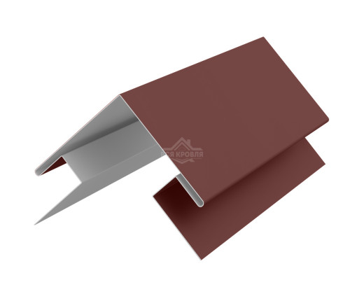 Угол сложный внешний 45х75х75х45 для сайдинга Полиэстер RAL 8017