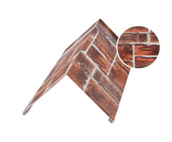 Угол внешний 75х75 для сайдинга Printech Кирпич