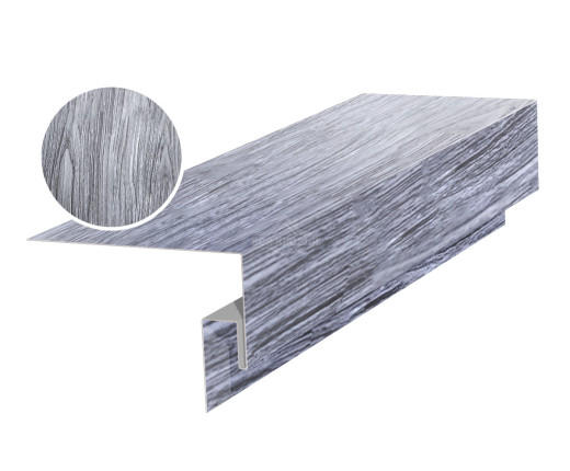 Околооконная фаска сложная (J-фаска) 50х50х200 для сайдинга Printech Дымчатый дуб