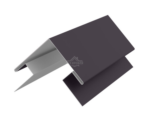 Угол сложный внешний 45х75х75х45 для сайдинга Полиэстер RAL 8019