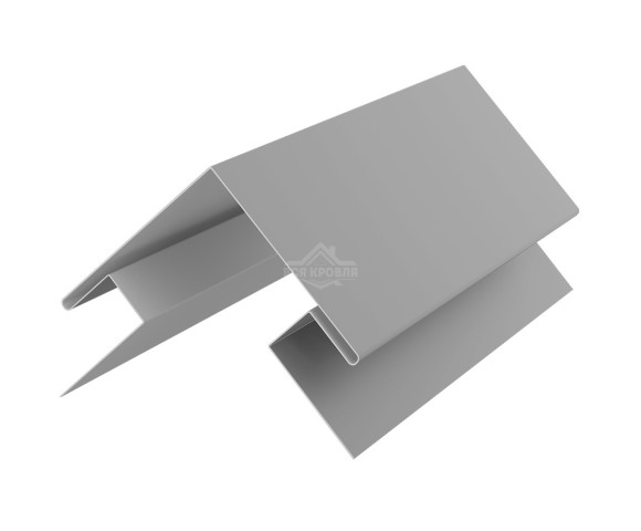 Угол сложный внешний 45х75х75х45 для сайдинга Полиэстер RAL 9006