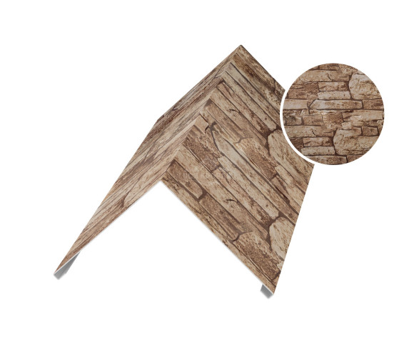 Угол внешний 75х75 для сайдинга Printech Дикий камень