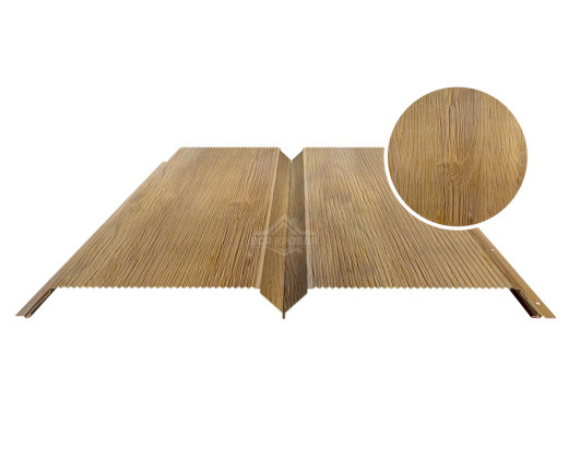 Евробрус с микрогофрой 0.5 Printech Каштан