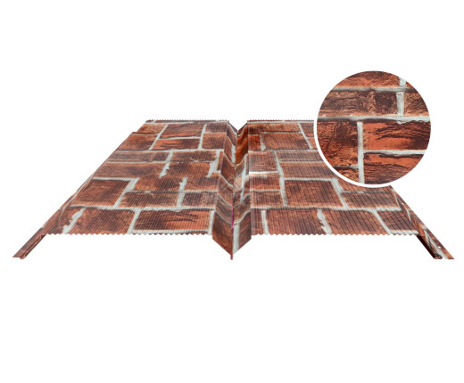 Евробрус с микрогофрой 0.5 Printech Кирпич