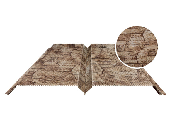 Евробрус с микрогофрой 0.5 Printech Дикий камень