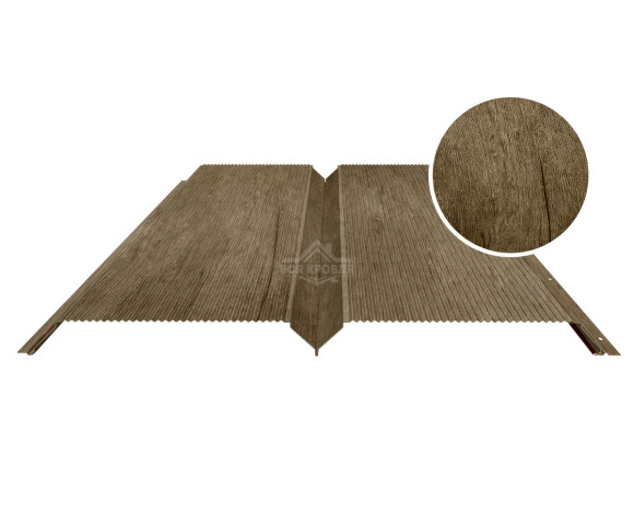 Евробрус с микрогофрой 0.5 Printech Винтаж темный