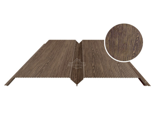 Евробрус с микрогофрой 0.5 Printech двусторонний Античный дуб