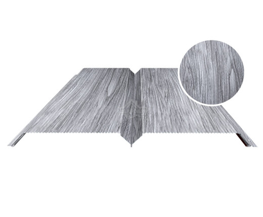 Евробрус с микрогофрой 0.5 Printech Дымчатый дуб