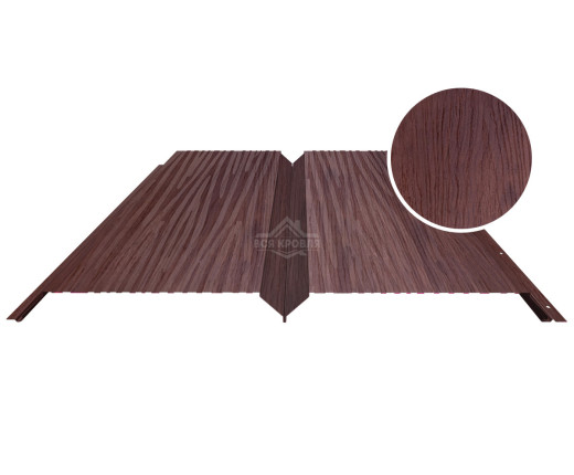 Евробрус с тиснением 0.5 Printech Темное дерево