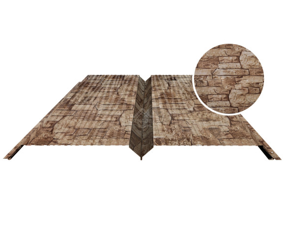 Евробрус с тиснением 0.5 Printech Дикий камень