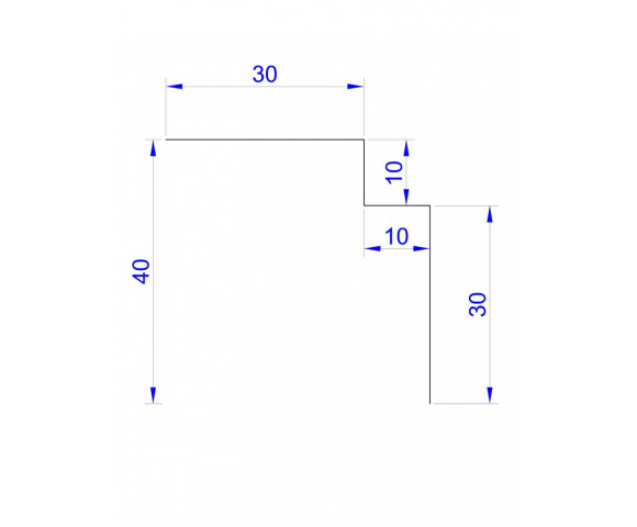 Внутренний угол Фибростар Click алюминий