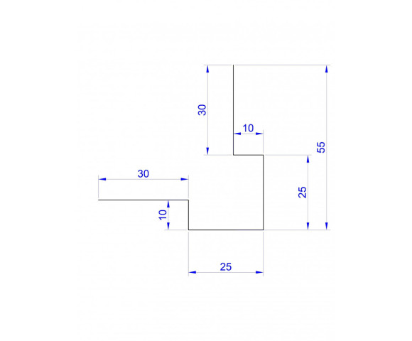 Внешний угол Фибростар Click алюминий